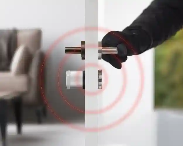 tyv dirker opp elektronisk dørlås tilkoblet alarm tyv dirker opp elektronisk dørlås tilkoblet alarm