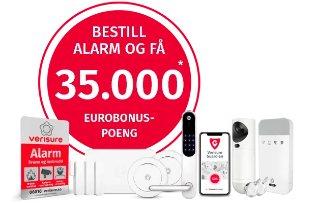 Eurobonus-poeng ved bestilling av alarm