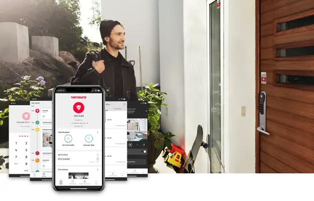 smarthus med elektronisk dørlås styrt via app smarthus med elektronisk dørlås styrt via app